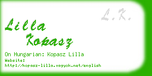 lilla kopasz business card